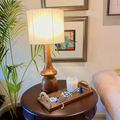 Handcrafted Solid Wood Table Lamp – Rustic & Modern Accent Lighting